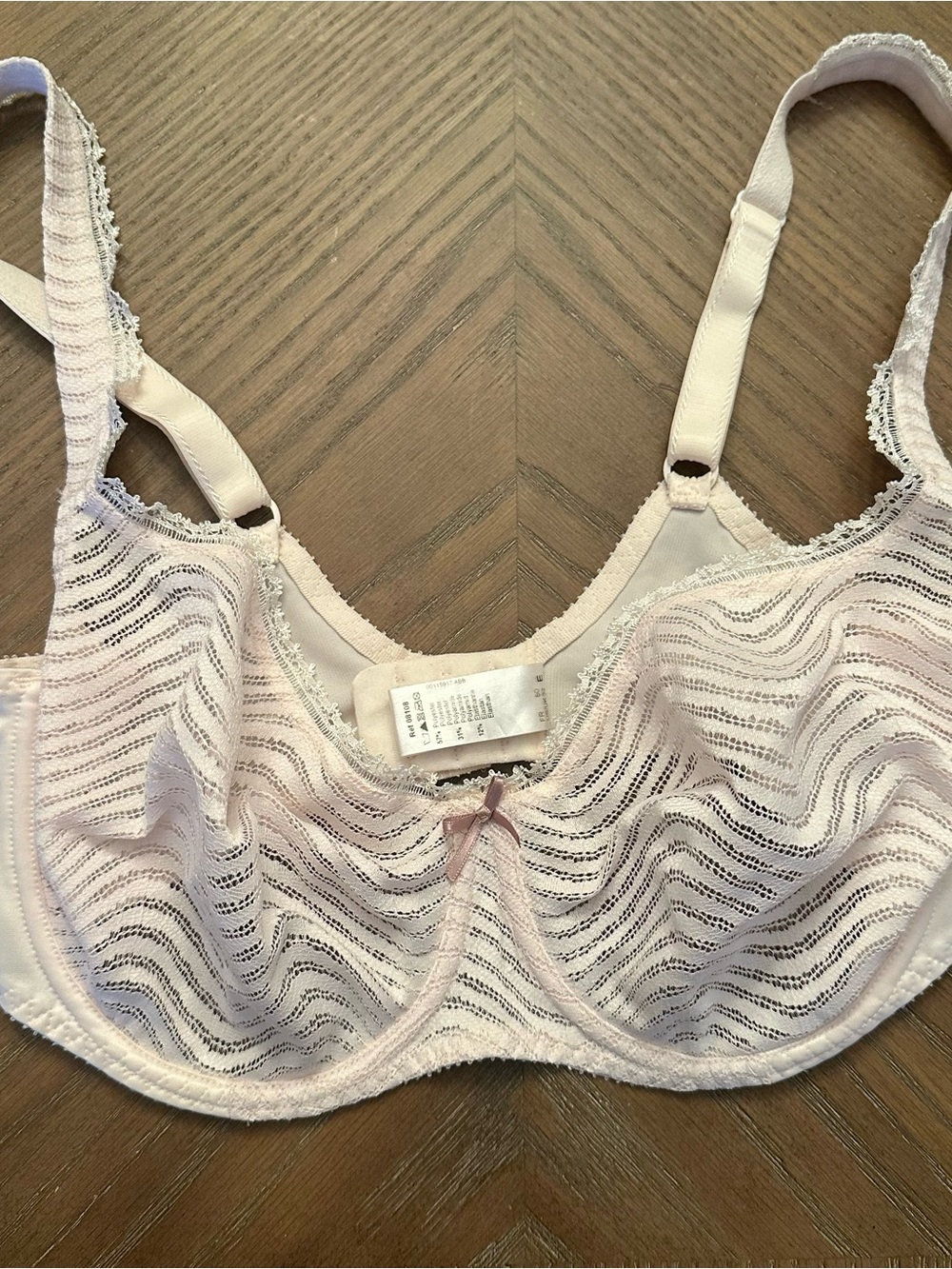 Empreinte Kaela Seamless Full Cup Lace Underwire Bra Blush Pink 32E / 80E
